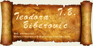 Teodora Biberović vizit kartica
